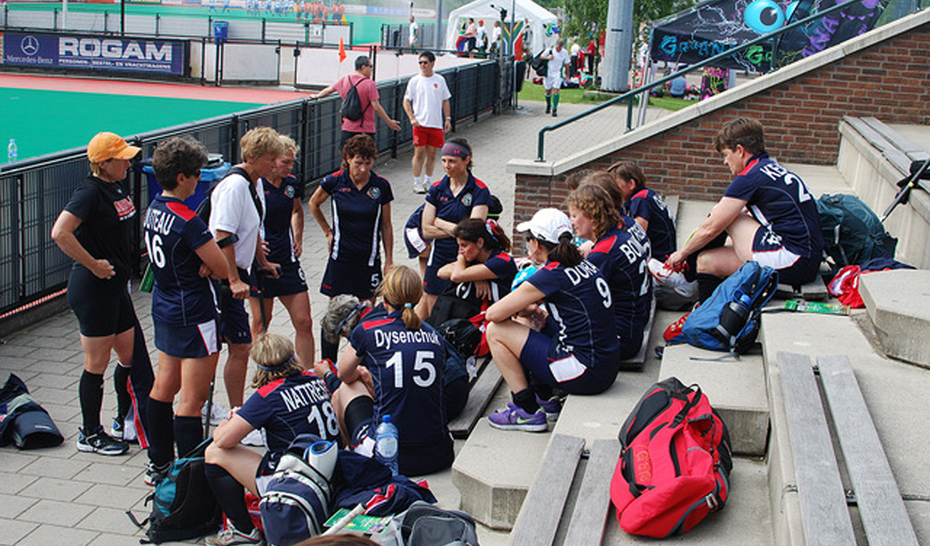 The U.S. O-50 Men's Masters Team takes - USA Field Hockey 